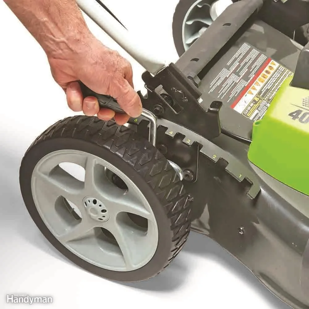 mowing height adjustment