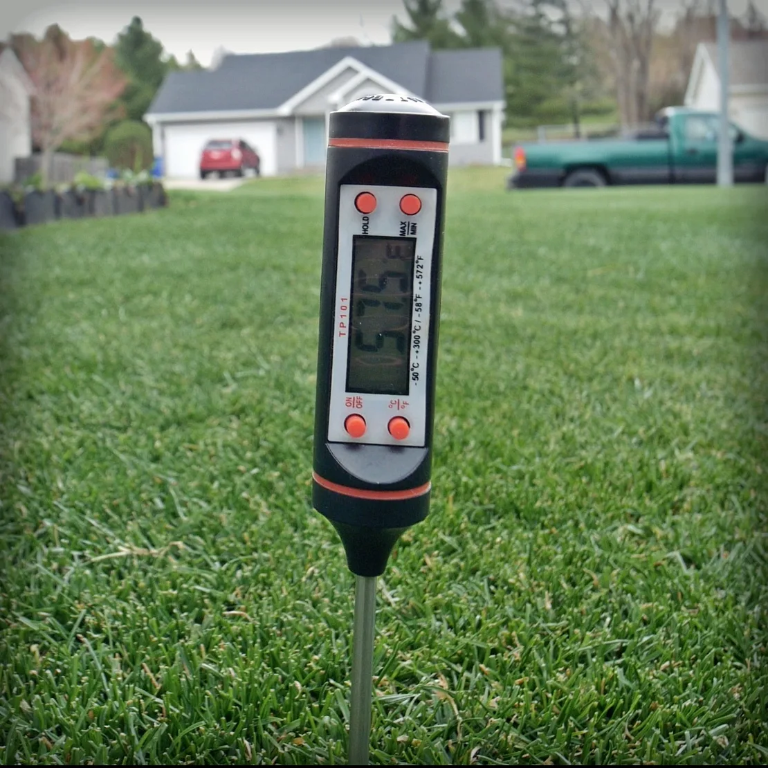 soil thermometer lawn fungicide timing