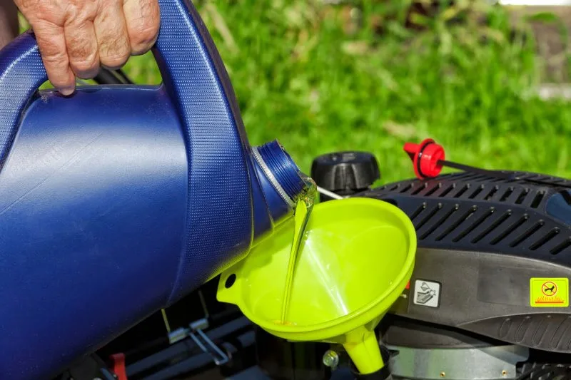 how to change oil on a lawn mower