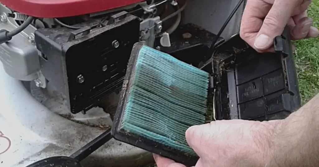 how to clean lawn mower air filter