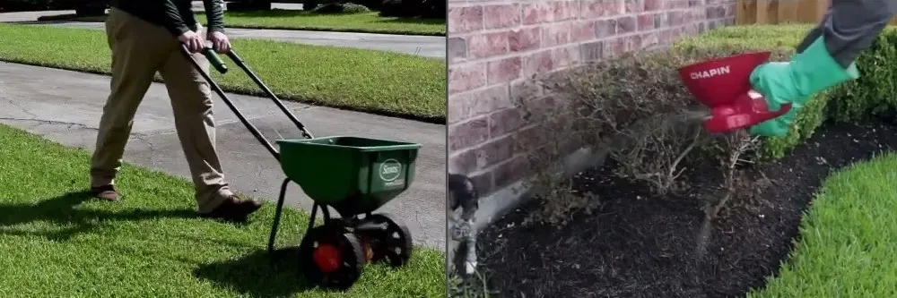 lawn spreader granular application
