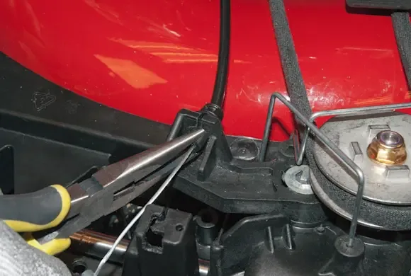 drive cable tension adjustment lawn mower