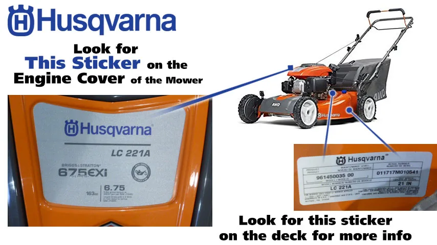 Husqvarna model number location